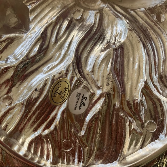 Vintage silver-plated zinc Santa Claus candy/trinket tray - Picture 2 of 3